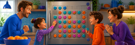 Turn Your Fridge into a Game Board with Magnetic Blocks