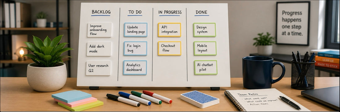 I built a Kanban website. I still use the physical board.